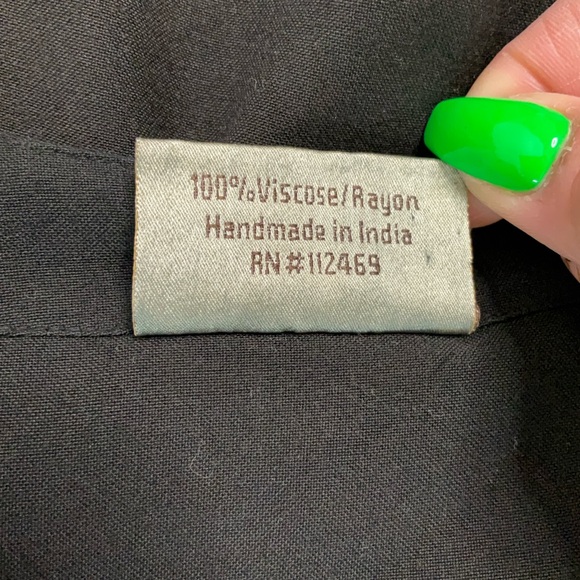 Holy Clothing Witchy Asymmetric Black Embroidered Dress Womens SZ L Gothgrunge - Picture 7 of 7